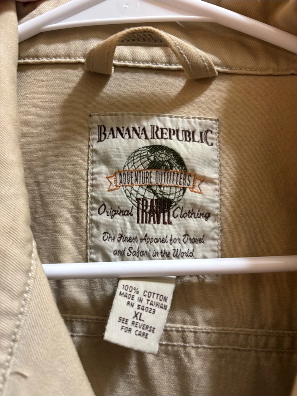 Vintage Banana Republic - Men's Tan Cotton Denim Relaxed Jacket Size XL
